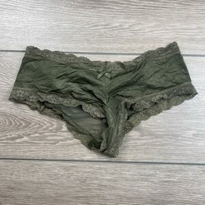 Victoria's Secret Women's Sheer Cheeky Underwear Straps Green L New